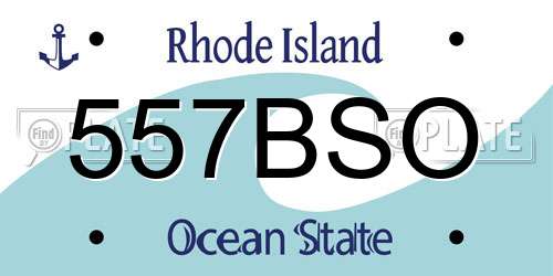 557BSO Rhode Island License Plate