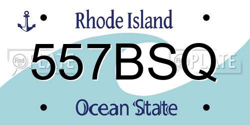 557BSQ Rhode Island License Plate