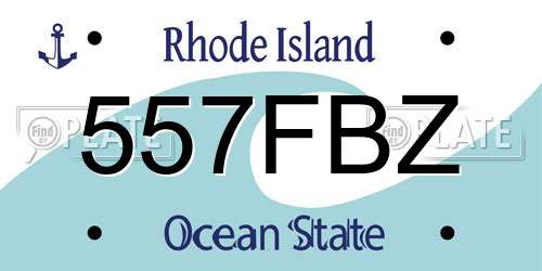 557FBZ Rhode Island License Plate