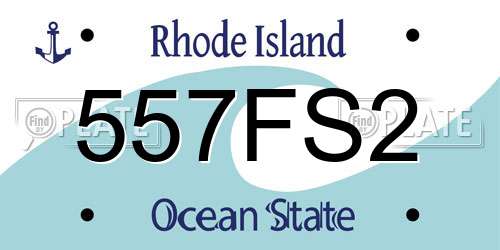 557FS2 Rhode Island License Plate