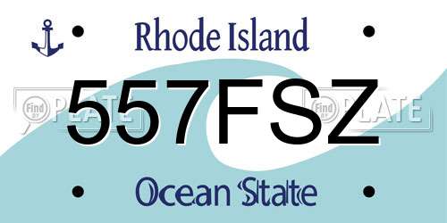 557FSZ Rhode Island License Plate