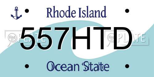 557HTD Rhode Island License Plate