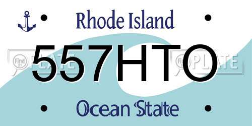 557HTO Rhode Island License Plate