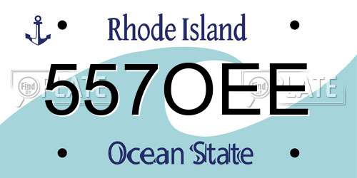 557OEE Rhode Island License Plate