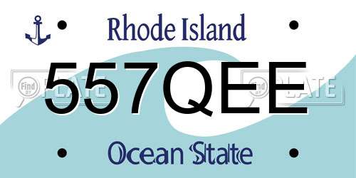 557QEE Rhode Island License Plate