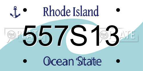 557S13 Rhode Island License Plate