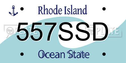 557SSD Rhode Island License Plate