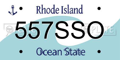 557SSO Rhode Island License Plate