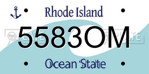 5583OM Rhode Island License Plate