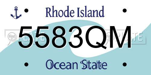 5583QM Rhode Island License Plate