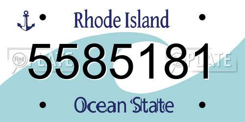 5585181 Rhode Island License Plate