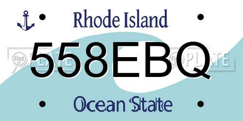 558EBQ Rhode Island License Plate