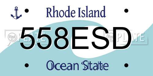 558ESD Rhode Island License Plate
