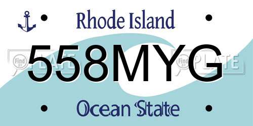 558MYG Rhode Island License Plate