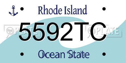 5592TC Rhode Island License Plate