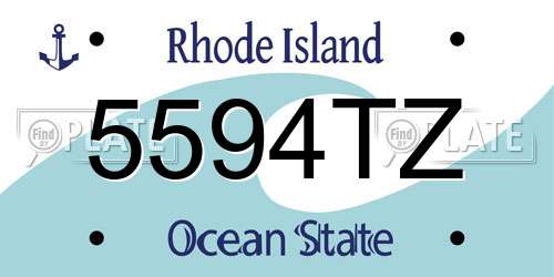 5594TZ Rhode Island License Plate