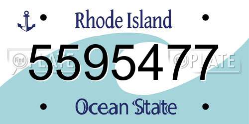 5595477 Rhode Island License Plate