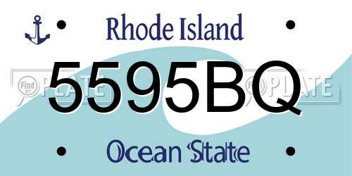 5595BQ Rhode Island License Plate