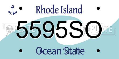 5595SO Rhode Island License Plate