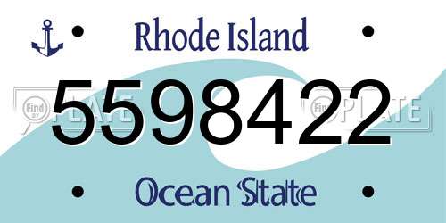 5598422 Rhode Island License Plate