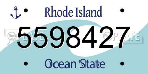 5598427 Rhode Island License Plate