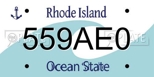559AE0 Rhode Island License Plate