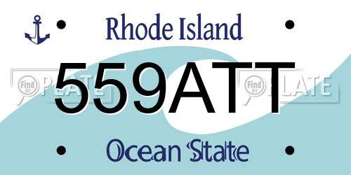 559ATT Rhode Island License Plate