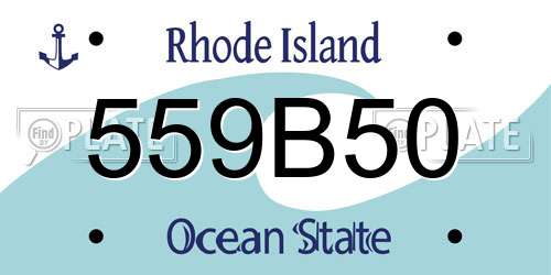 559B50 Rhode Island License Plate