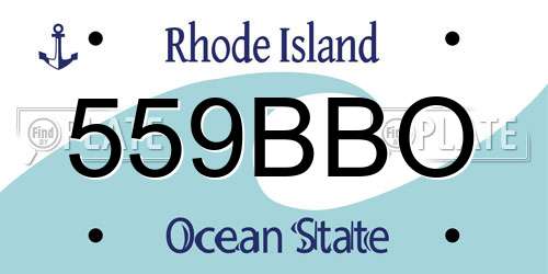 559BBO Rhode Island License Plate
