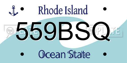 559BSQ Rhode Island License Plate