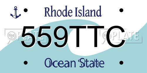 559TTC Rhode Island License Plate