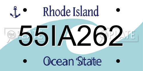 55IA262 Rhode Island License Plate