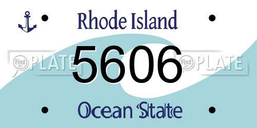 5606 Rhode Island License Plate