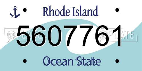 5607761 Rhode Island License Plate