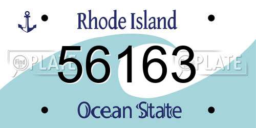 56163 Rhode Island License Plate