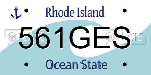 561GES Rhode Island License Plate