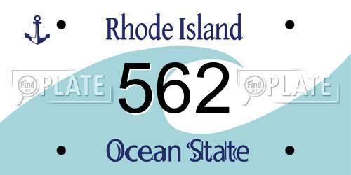 562 Rhode Island License Plate