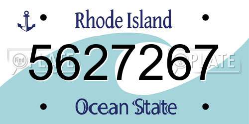 5627267 Rhode Island License Plate
