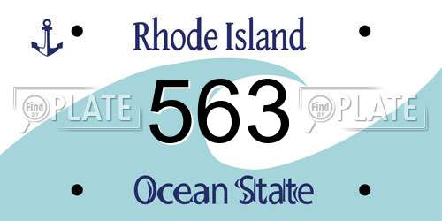 563 Rhode Island License Plate