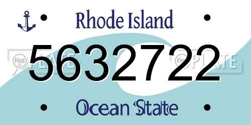 5632722 Rhode Island License Plate