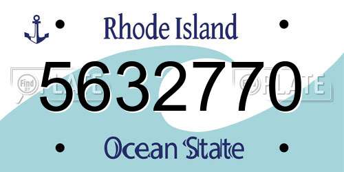 5632770 Rhode Island License Plate