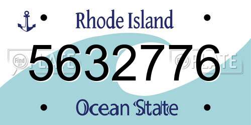 5632776 Rhode Island License Plate