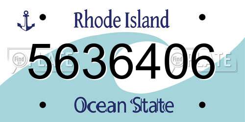 5636406 Rhode Island License Plate