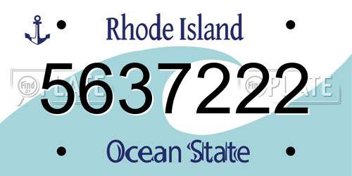 5637222 Rhode Island License Plate