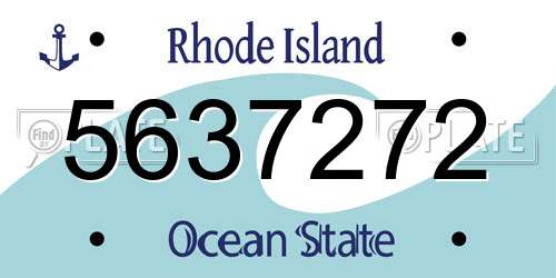5637272 Rhode Island License Plate
