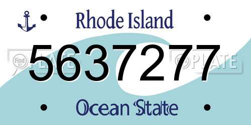 5637277 Rhode Island License Plate