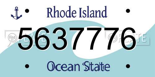 5637776 Rhode Island License Plate