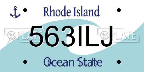 563ILJ Rhode Island License Plate