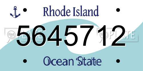 5645712 Rhode Island License Plate