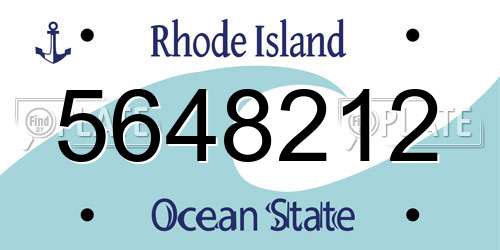 5648212 Rhode Island License Plate